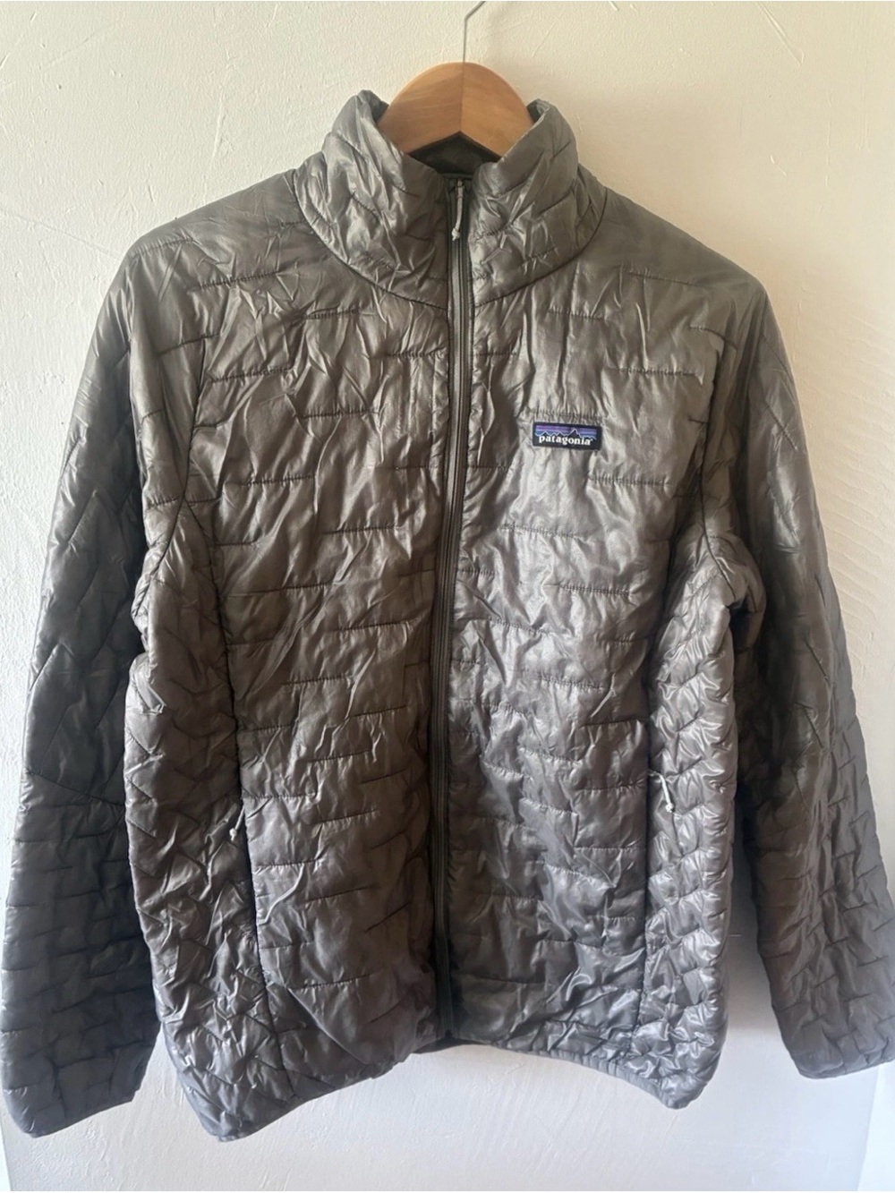 Patagonia Micro Puff Full Zip Jacket Women’s XL Gray - Picture 2 of 6